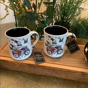 Cobwebs & Cauldrons Halloween Skeleton Mugs 
Brand New